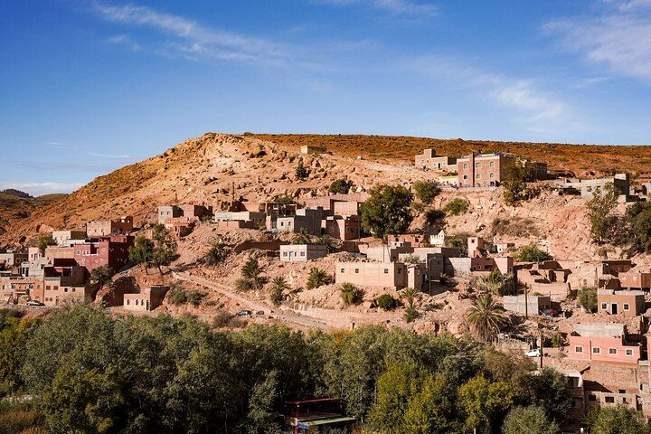 Berber village in arid Atlas landscape β 3 valleys tour