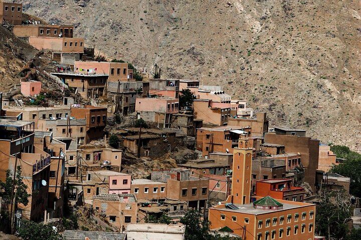 Traditional Berber village on hillside β Atlas Mountains